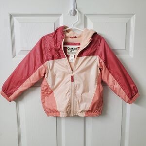 OshKosh B'gosh Girls Midweight Fleece Colorblock Pink/Mauve/Cream Size 2T